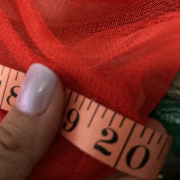 H&M Women’s Mesh Dress Red M 20” - Picture 7 of 7